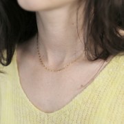 10 collares de malla de 2 mm de fantasía - 304L Dorado de acero inoxidable x46cm