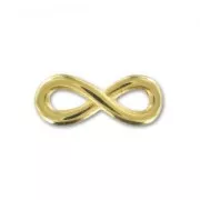 Separador infinito 15x6 mm Dorado con oro fino x1