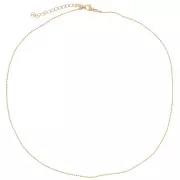 10 collares bola ovalada 1,1 mm - Acero inoxidable 304L Dorado x46cm