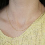 10 collares bola ovalada 1,1 mm - Acero inoxidable 304L Dorado x46cm