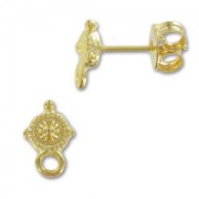 Pendientes con trasera 9,5 mm Dorado con oro fino x2|raw }}