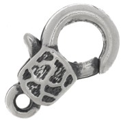 Cierre mosquetón decorado 15 mm Plateado envejecido x1|raw }}