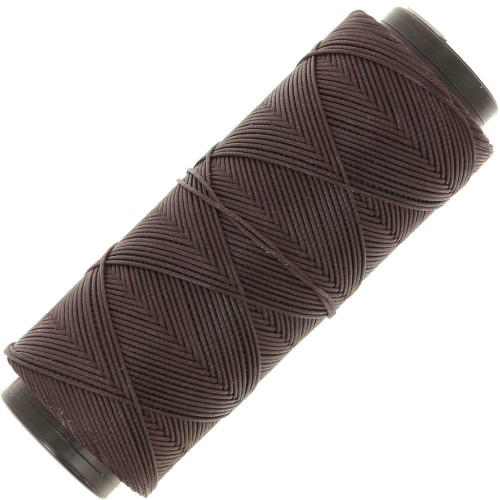 Slam Cord hilo plano de poliéster encerado para micro macramé 0,8 mm - Burdeos x100m