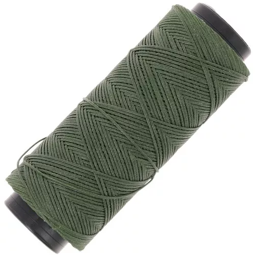 Slam Cord hilo plano de poliéster encerado para micro macramé 0,8 mm - Caqui x100m