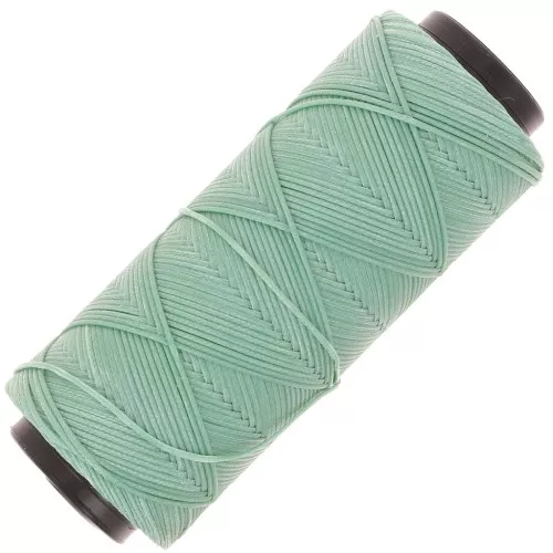 Slam Cord hilo plano de poliéster encerado para micro macramé de 1 mm - Verde musgo x100m