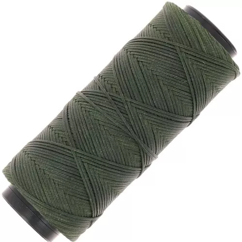 Slam Cord hilo plano de poliéster encerado para micro macramé 1 mm - Caqui x100m
