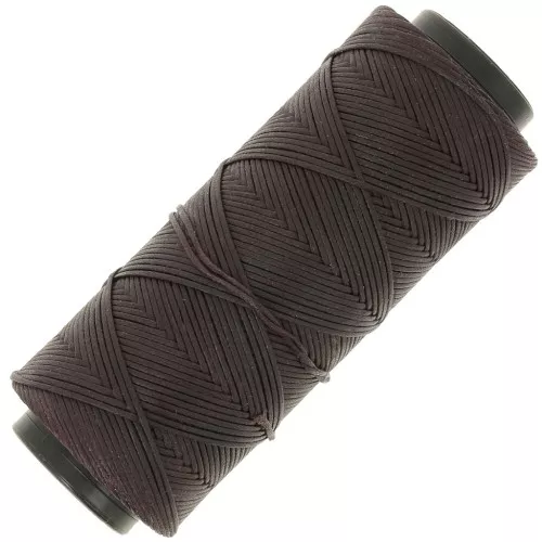 Slam Cord hilo plano de poliéster encerado para micro macramé 1 mm - Burdeos x100m