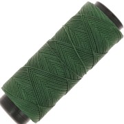 Slam Cord hilo plano de poliéster encerado para micro macramé 0,8 mm - Verde bosque x100m