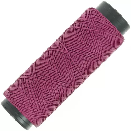 Slam Cord hilo plano de poliéster encerado para micro macramé 0,6 mm - Magenta x100m