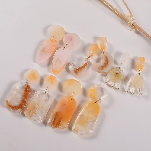 Molde de silicona nº 13 para hacer pendientes de resina - Transparente