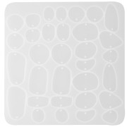 Molde de silicona nº 13 para hacer pendientes de resina - Transparente