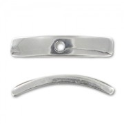 Separadores arqueado 19 mm Chapado Plateado envejecido x4