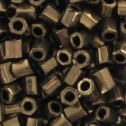 Cuentas Rocalla Miyuki 11/0 Hex Cut 457 - Bronce oscuro metalizado x8 g