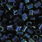 Cuentas Rocalla Miyuki 11/0 Hex Cut 452 - Azul oscuro iris metalizado x8 g