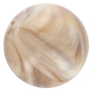 Cuentas redondas de 14 mm en resina opaca - Beige - Marrón jaspeado x6