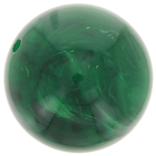 Cuentas redondas de 14 mm en resina translúcida - Verde oscuro jaspeado x6