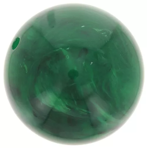 Cuentas redondas de 14 mm en resina translúcida - Verde oscuro jaspeado x6