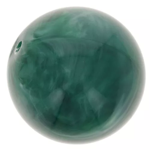 Cuentas redondas de 14 mm en resina translúcida - Verde botella jaspeado x6