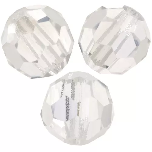 Preciosa perlas facetadas redondas - Perla redonda 6 mm - Cristal Argent Flare x6