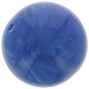 Cuentas redondas de 14 mm en resina opaca - Azul real jaspeado x6