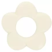 Crudo - Colgante flor 21 mm en resina opaca - Crudo x1 Colgante flor 21 mm en resina opaca - Crudo x1