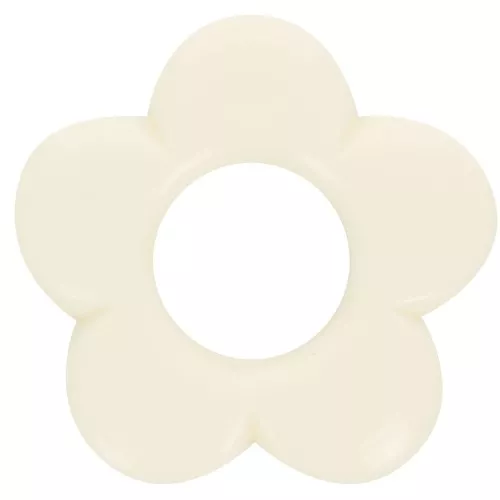 Colgante flor 21 mm en resina opaca - Crudo x1