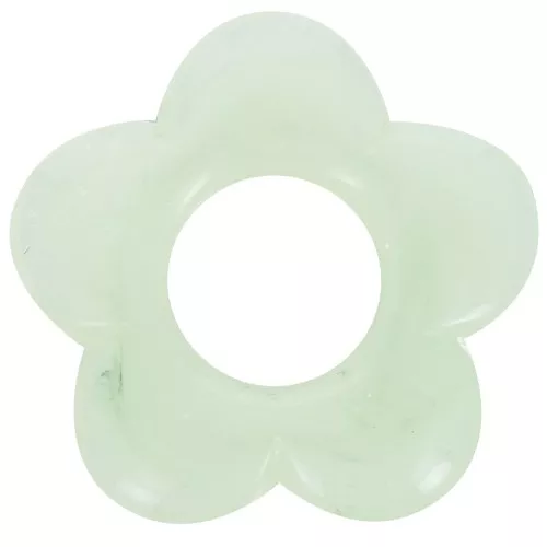 Colgante flor de 21 mm en resina translúcida - Liquen jaspeado x1