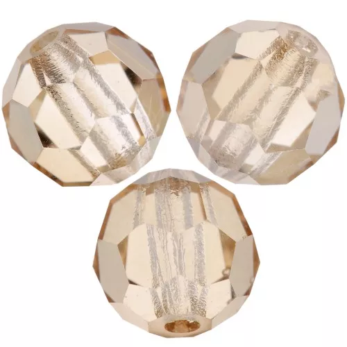 Preciosa perlas facetadas redondas - Perla redonda 6 mm - Cristal Miel x6