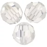 Preciosa perlas facetadas redondas - Perla redonda 5 mm - Crystal Argent Flare x15