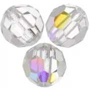 Preciosa perlas facetadas redondas - Perla redonda 5 mm - Crystal AB x15
