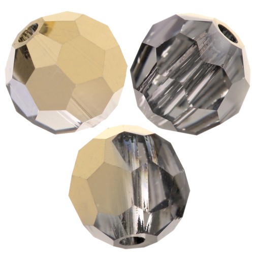 Preciosa perlas facetadas redondas - Perla redonda 5 mm - Cristal Aurum Half x15