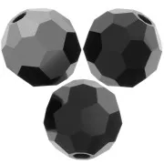 Preciosa perlas facetadas redondas - Perla redonda 5 mm - Jet Hematite Half x15