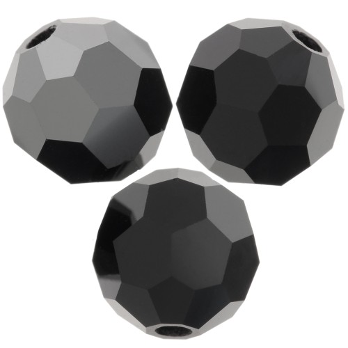 Preciosa perlas facetadas redondas - Perla redonda 5 mm - Jet Hematite Half x15