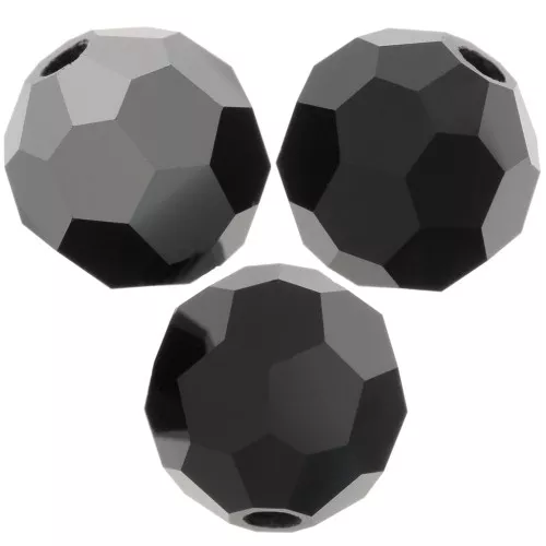 Preciosa perlas facetadas redondas - Perla redonda 5 mm - Jet Hematite Half x15