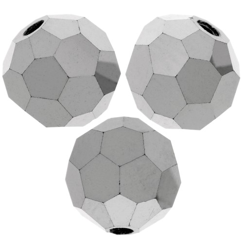 Preciosa perlas facetadas redondas - Perla redonda 5 mm - Jet Hematite Full x15