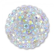 Media bola plastilina strass Coreano 20 mm Crystal AB x1