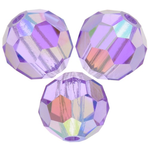 Preciosa perlas facetadas redondas - Perla redonda 5 mm - Violet AB x15