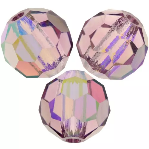 Preciosa perlas facetadas redondas - Perla redonda 5 mm - Light Amethyst AB x15