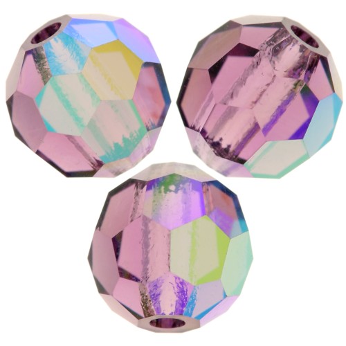 Preciosa perlas facetadas redondas - Perla redonda 5 mm - Amethyst AB x15
