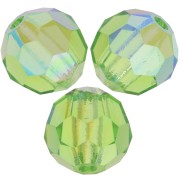 Preciosa perlas facetadas redondas - Perla redonda 5 mm - Peridot AB x15