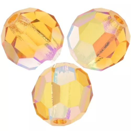 Preciosa perlas facetadas redondas - Perla redonda 5 mm - Topaz AB x15