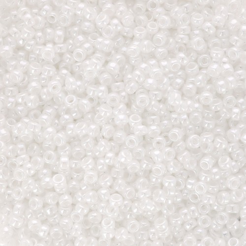 Cuentas Rocalla Miyuki Duracoat 15/0 528 - White Pearl Ceylon x 100 g