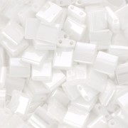 Cuentas Tila Miyuki 5x5x1,9 mm TL-0420 - Blanco perla de Ceilán x100 g