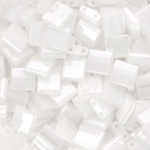 Cuentas Tila Miyuki 5x5x1,9 mm TL-0420 - Blanco perla de Ceilán x100 g
