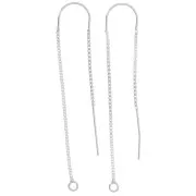 Pendientes de cadena Plata 925 50+45 mm x2
