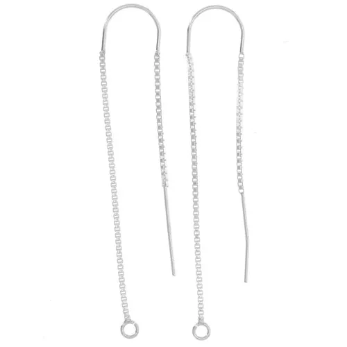 Pendientes de cadena Plata 925 50+45 mm x2