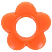 Colgante flor 21 mm en resina opaca - Naranja x1