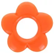 Colgante flor 21 mm en resina opaca - Naranja x1