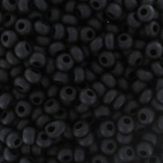 Cuentas de Rocalla Preciosa 11/0 de 2 mm - Jet Mat x20 g