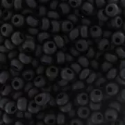 Cuentas de Rocalla Preciosa 11/0 de 2 mm - Jet Mat x20 g